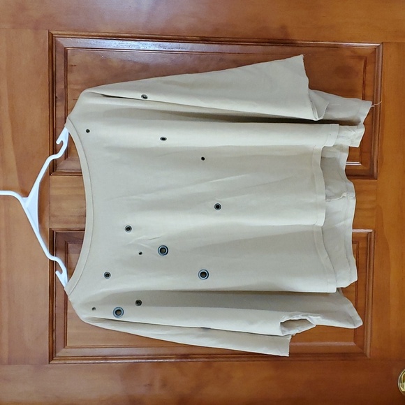 Zara Oversize Crop Tee Beige Sz S - Picture 8 of 8